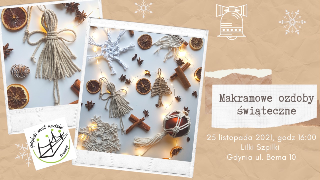 ECO CHOINKA – MAKRAMOWE OZDOBY CHOINKOWE – warsztaty rękodzieła